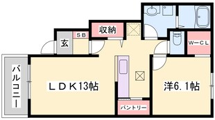 播磨高岡駅 徒歩24分 1階の物件間取画像